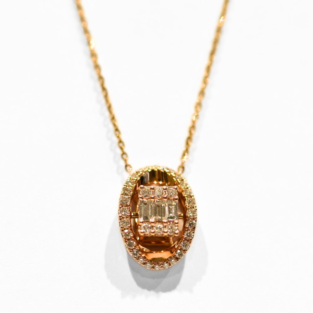 Picture of Darling Rose Gold & Diamond Necklace